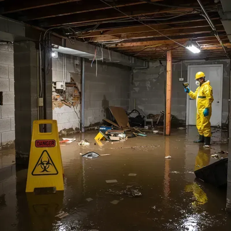 Flooded Basement Electrical Hazard in Van Buren, MO Property