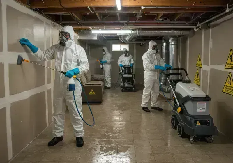 Basement Moisture Removal and Structural Drying process in Van Buren, MO